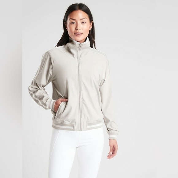 Athleta Jackets & Blazers - Athleta Sprint Track Jacket Gray Size Xsmall‎